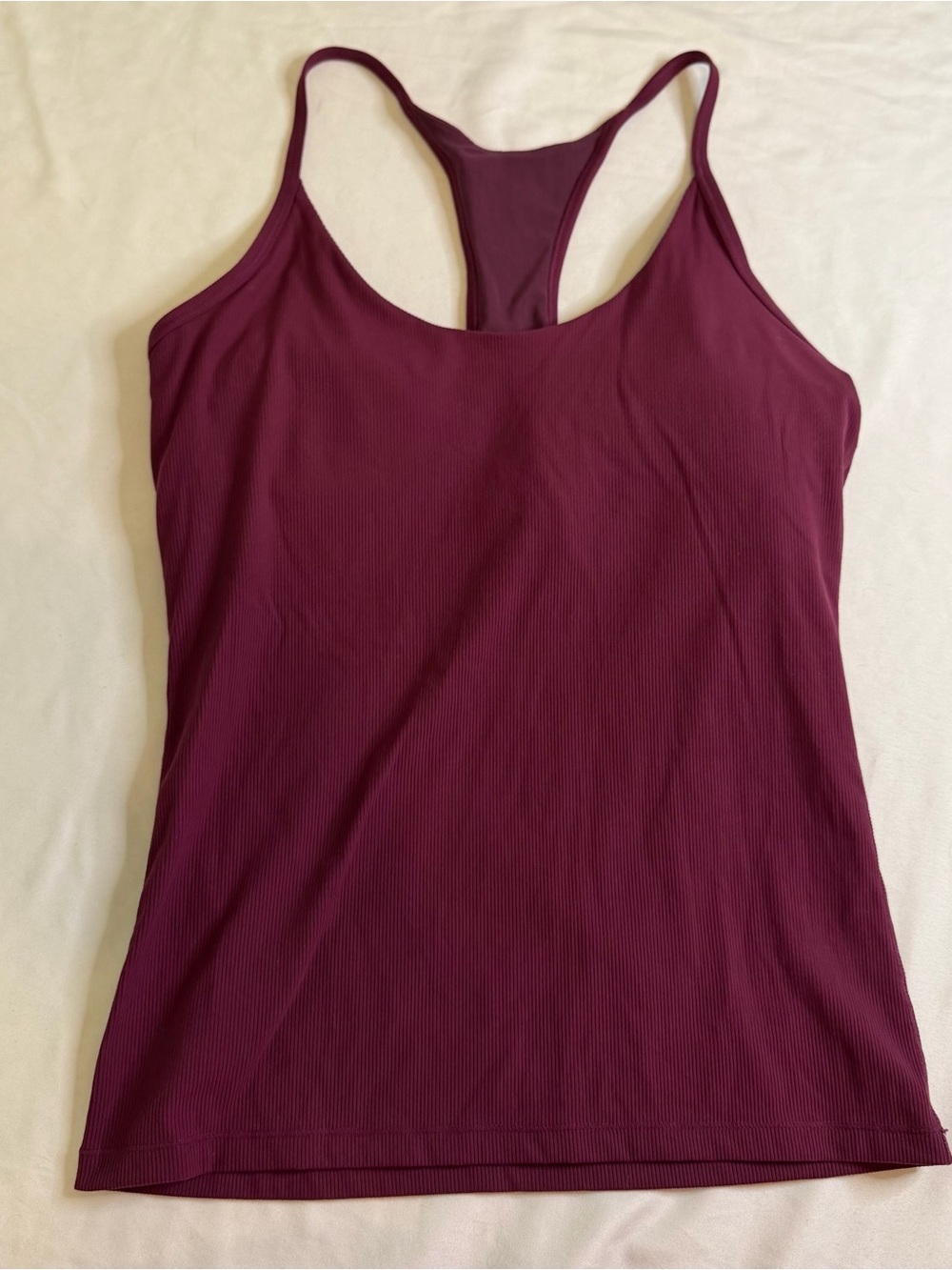 Stori Ribbed Racerback Tank Top Mauve Burgundy Women’s Size Small Lounge